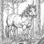 Centaur in Greek Mythology: Forest-Scene Coloring Pages 1