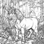 Centaur in Greek Mythology: Forest-Scene Coloring Pages 3