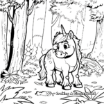 Centaur in Greek Mythology: Forest-Scene Coloring Pages 4