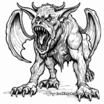 Cerberus: Guardian of the Underworld Coloring Pages 1