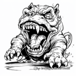 Cerberus: Guardian of the Underworld Coloring Pages 3