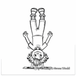 Challenging Headstand Yoga Coloring Pages 2
