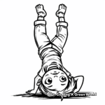 Challenging Headstand Yoga Coloring Pages 3