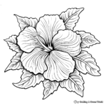 Páginas para colorear de la desafiante Flor de hibisco 3