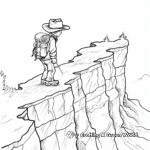 Challenging Mountain Passes of the Oregon Trail Coloring Pages 1