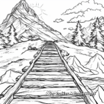 Challenging Mountain Passes of the Oregon Trail Coloring Pages 3