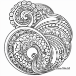 Challenging Paisley Animal Coloring Pages 1