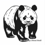 Challenging Panda Bear Coloring Pages 1