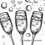 Champagne Bubbles Coloring Pages for Adults 1