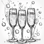 Champagne Bubbles Coloring Pages for Adults 3