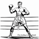 Champion Boxer in the Ring Coloring Sheets 1