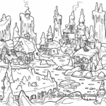 Chaotic Tundra Town Zootopia Scene Coloring Pages 2