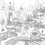 Chaotic Tundra Town Zootopia Scene Coloring Pages 3