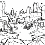 Chaotic Tundra Town Zootopia Scene Coloring Pages 4