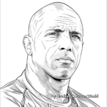Character Portrait Coloring Pages from Fast and Furious 2