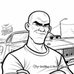 Character Portrait Coloring Pages from Fast and Furious 4