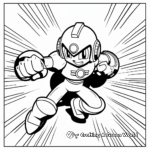 Charging Mega Man Coloring Pages 4