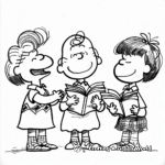 Charlie Brown and Friends Christmas Caroling Pages 3