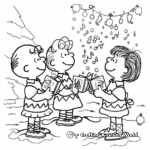 Charlie Brown and Friends Christmas Caroling Pages 4