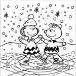 Charlie Brown Christmas Dance Party Coloring Pages 1