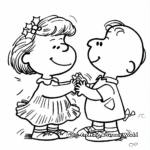 Charlie Brown Christmas Dance Party Coloring Pages 3
