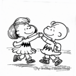 Charlie Brown Christmas Dance Party Coloring Pages 4