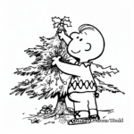 Charlie Brown Picking Christmas Tree Coloring Pages 4