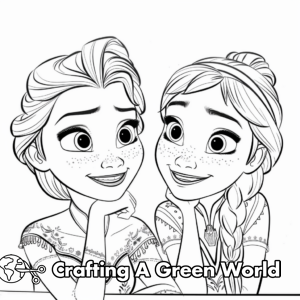 Anna And Elsa Coloring Pages - Free &amp; Printable!