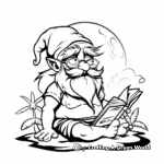 Charming Beach Gnome Coloring Pages 2