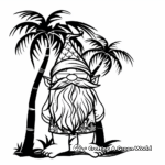 Charming Beach Gnome Coloring Pages 4
