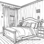 Charming Children's Bedroom Coloring Pages 1