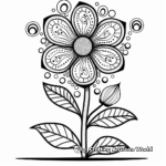 Charming Dot Flower Coloring Pages 1