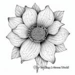 Charming Dot Flower Coloring Pages 2
