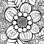 Charming Dot Flower Coloring Pages 3