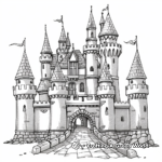 Charming Fairy Tale Castle Coloring Pages 3