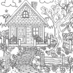Charming Garden Scene Full Size Coloring Pages 3