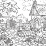 Charming Garden Scene Full Size Coloring Pages 4