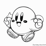 Charming Kirby Coloring Pages 1
