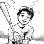 Charming Little Leaguer Baseball Coloring Pages 1