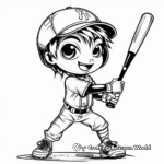 Charming Little Leaguer Baseball Coloring Pages 2