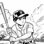 Charming Little Leaguer Baseball Coloring Pages 3