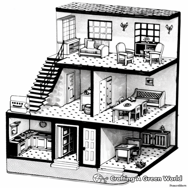 Doll House Coloring Pages - Free & Printable!