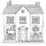 Charming Miniature Doll House Coloring Pages 3