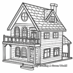 Charming Miniature Doll House Coloring Pages 4