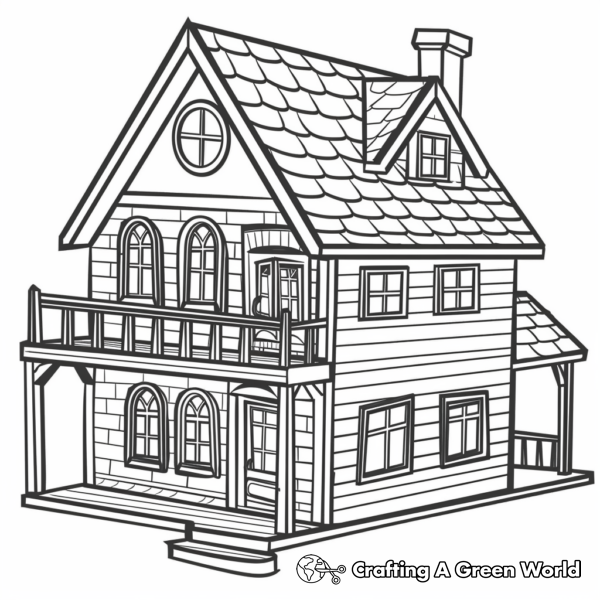 Doll House Coloring Pages - Free &amp; Printable!