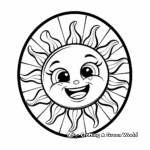 Charming Oval Sun Coloring Pages 1