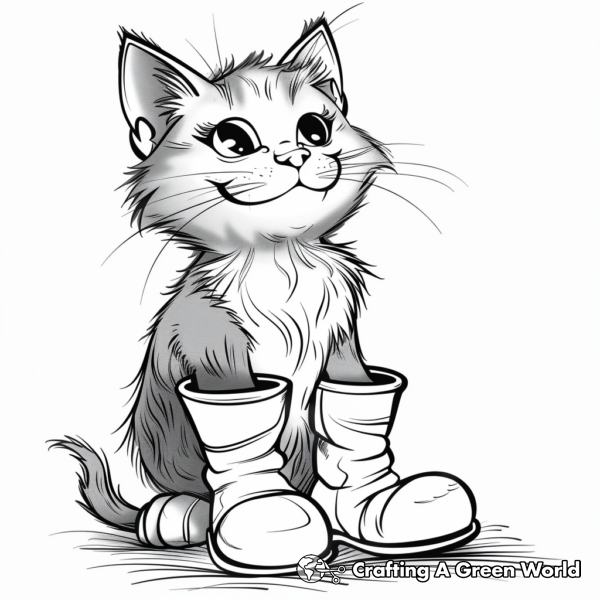Charming Puss in Boots Coloring Pages 1