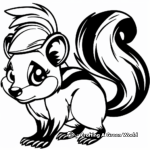 Charming Skunk Pattern Coloring Pages 2