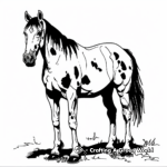 Charming Tobiano Paint Horse Coloring Pages 4