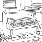 Charming Toy Piano Coloring Sheets 1